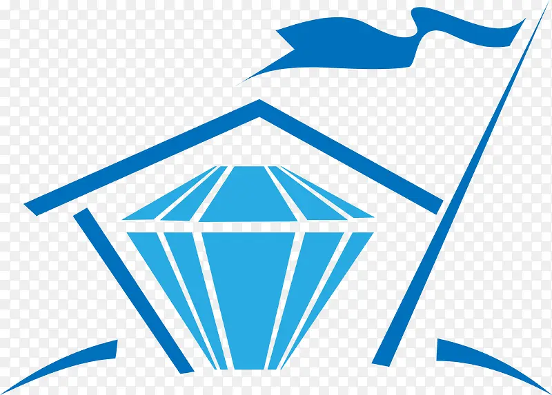 蓝色矢量社区logo图标