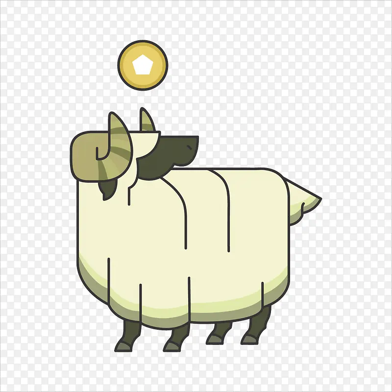 矢量十二生肖之羊