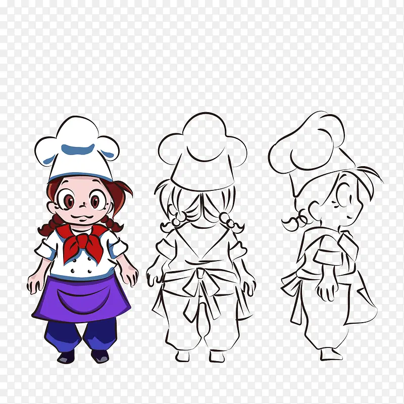 厨娘卡通形象设计
