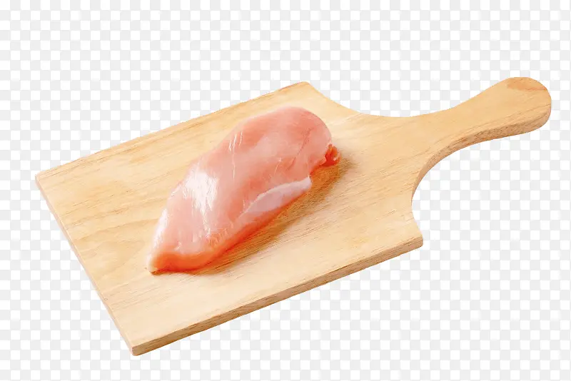 简洁食物案板上的鸡胸肉免扣