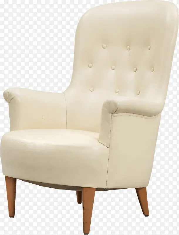 白色舒适皮质沙发椅