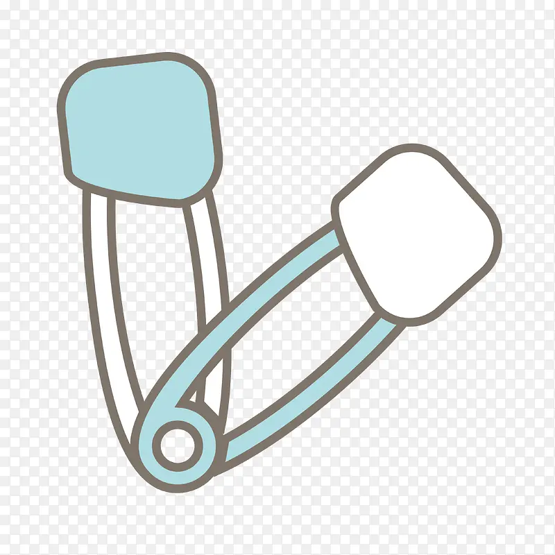 蓝色别针连接素材图案