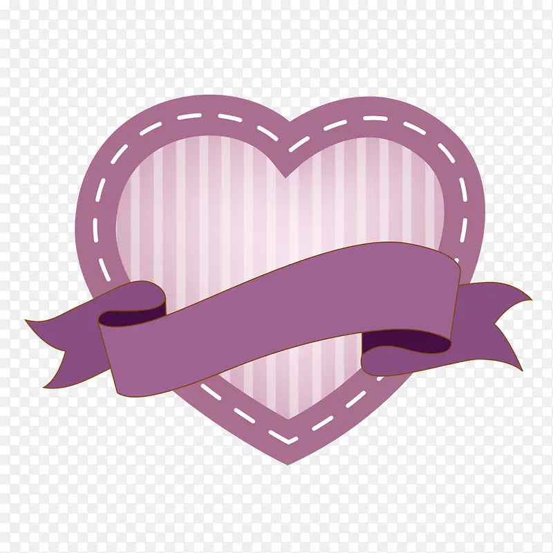 紫色爱心标牌装饰