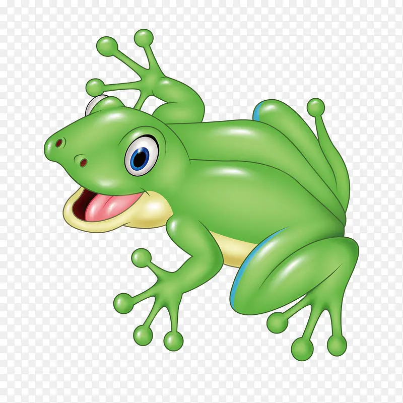 绿色的卡通青蛙效果图