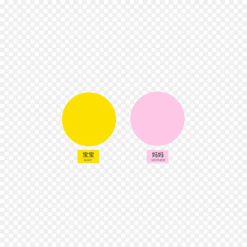 圆形黄色粉色文本框