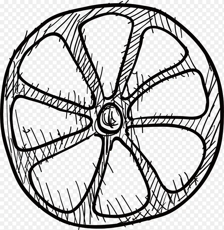 矢量素描车轮