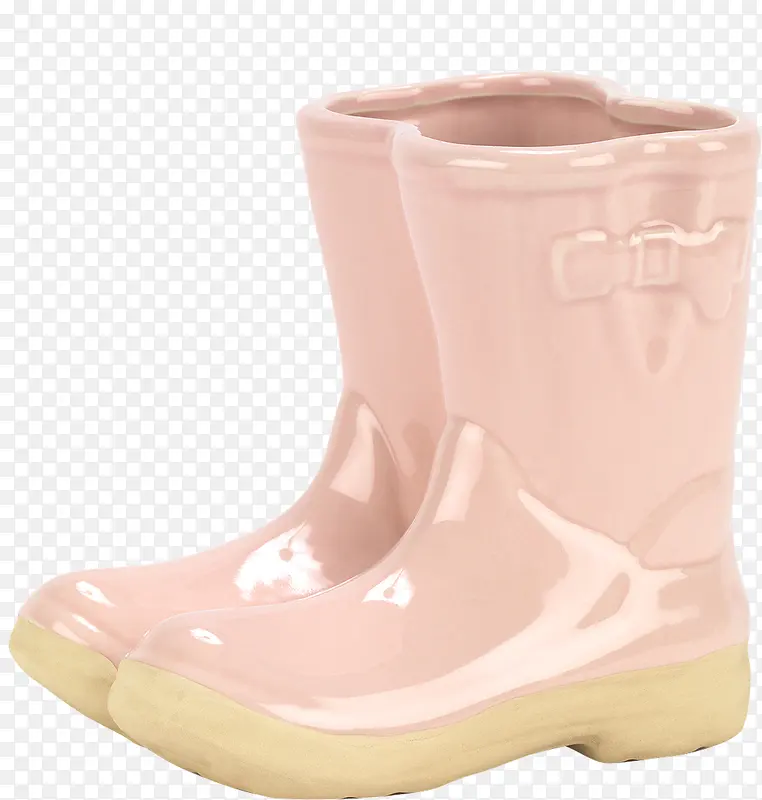 可爱粉色雨鞋