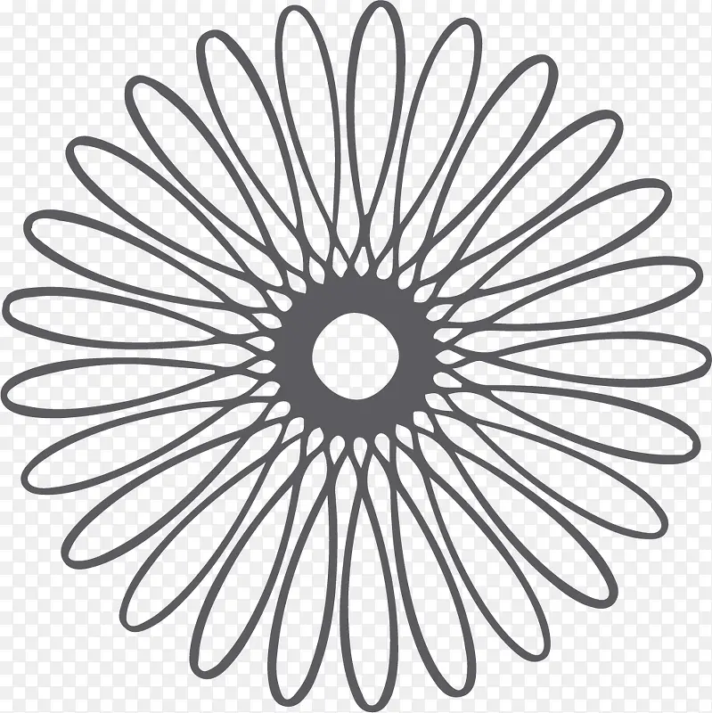 花瓣形矢量几何圆环