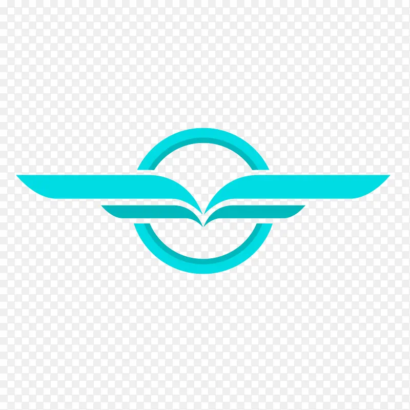 绿色翅膀logo标签