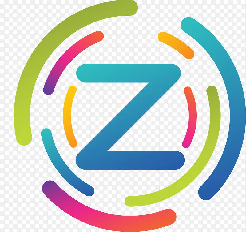 Z型彩色logo设计商标