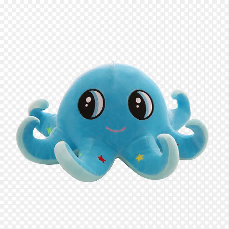 蓝色的章鱼公仔设计