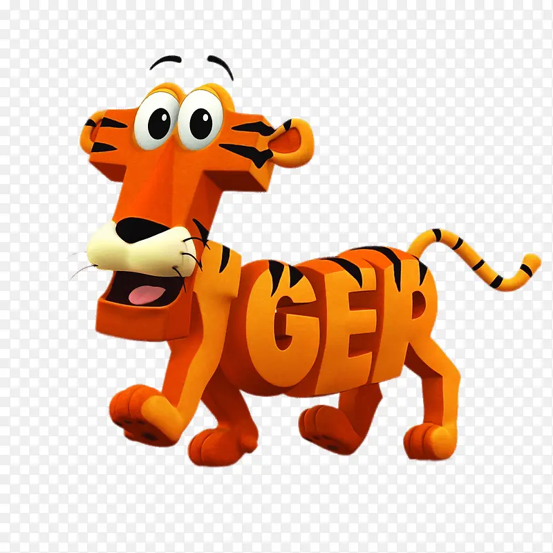 老虎tiger英文组合形象