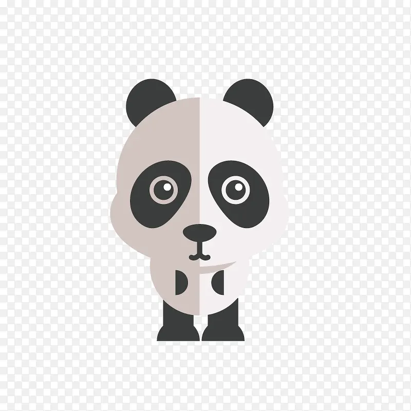 简笔手绘可爱熊猫