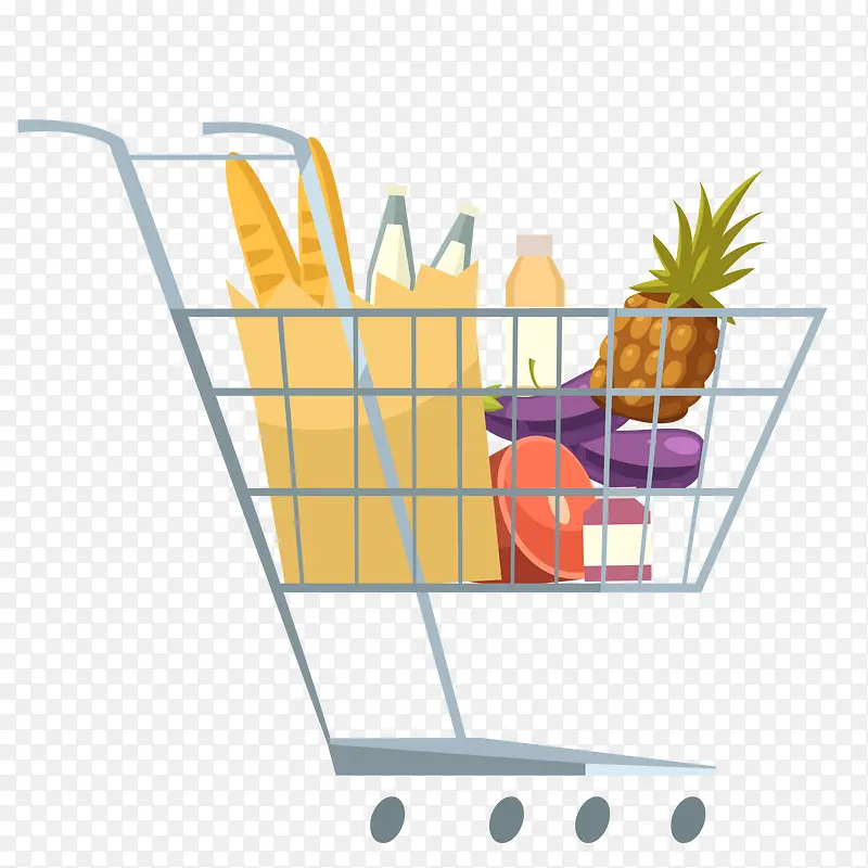 装满商品的购物车