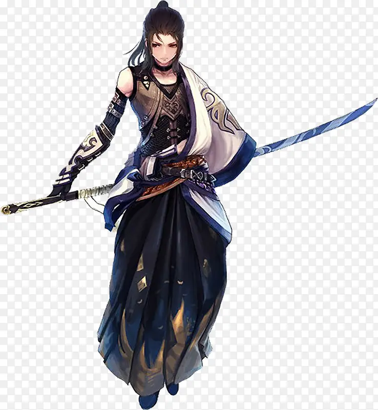 手拿刀的女武士