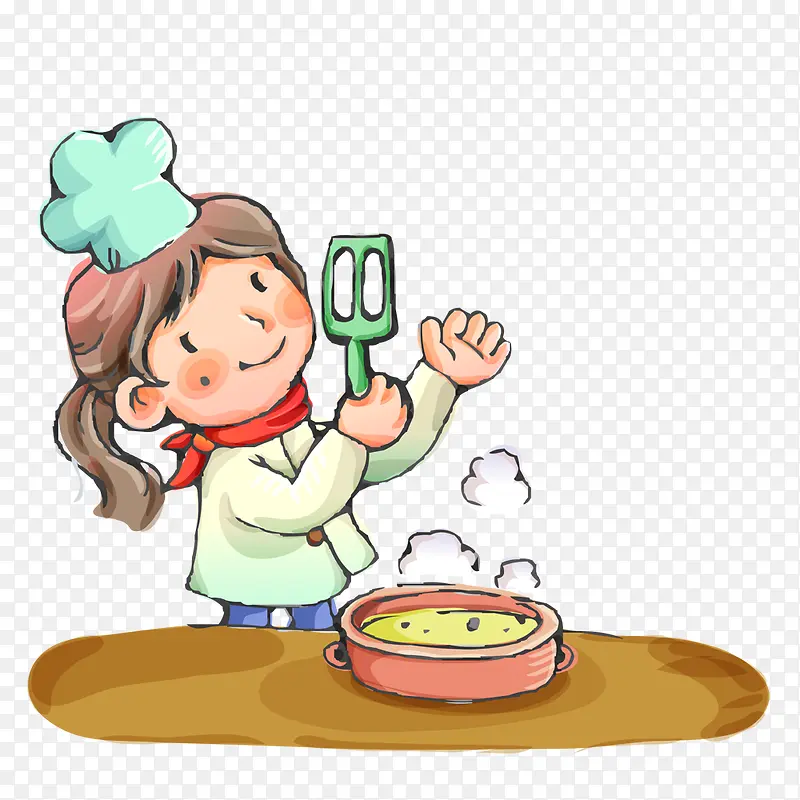 做饭的女孩
