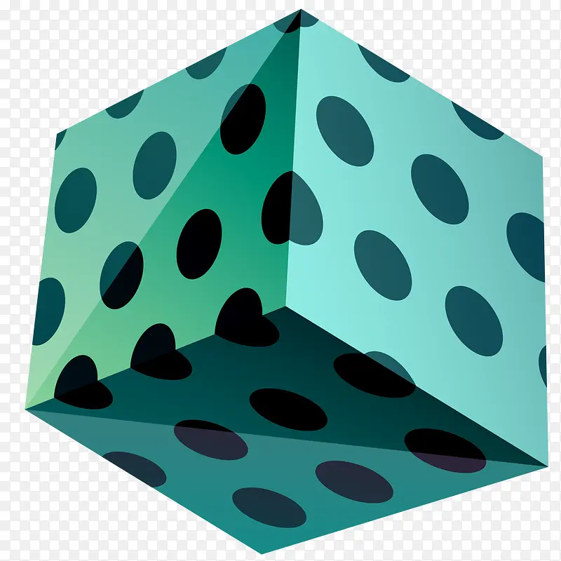 圆点正方体矢量插画