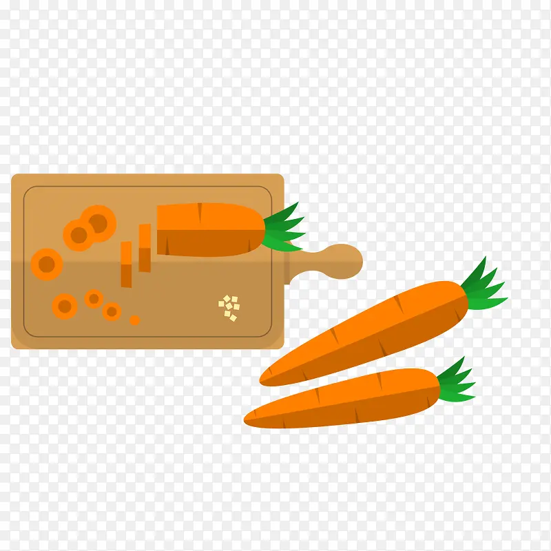 卡通切萝卜蔬菜设计
