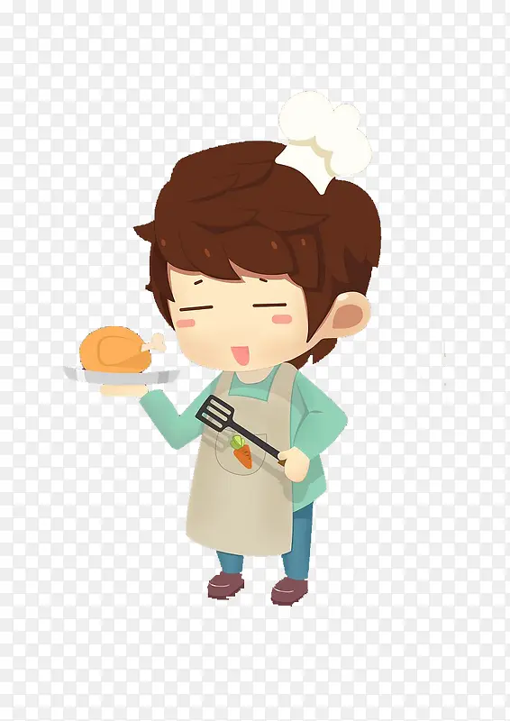 做美食的小男孩