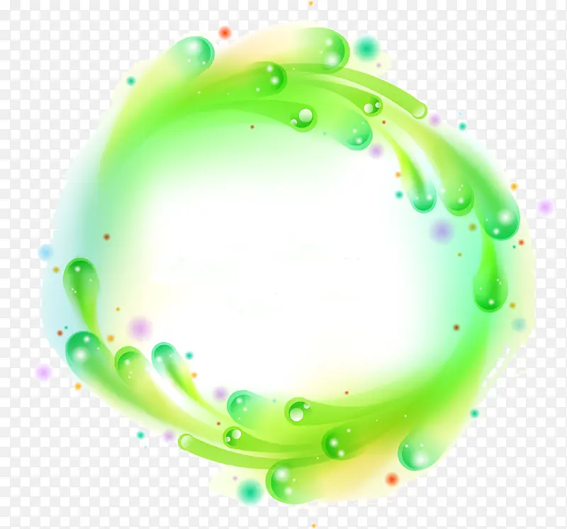 圆形梦幻泡泡造型矢量图