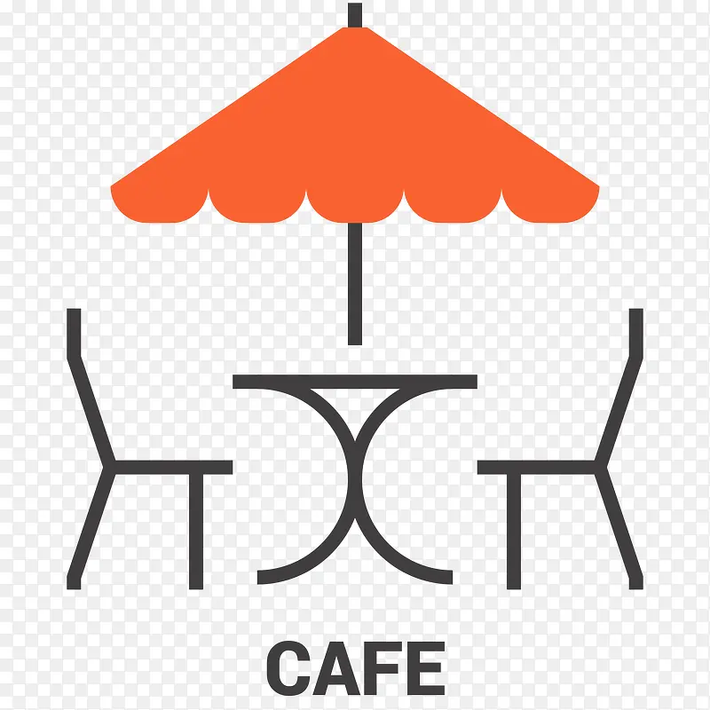 咖啡厅标识图标插画