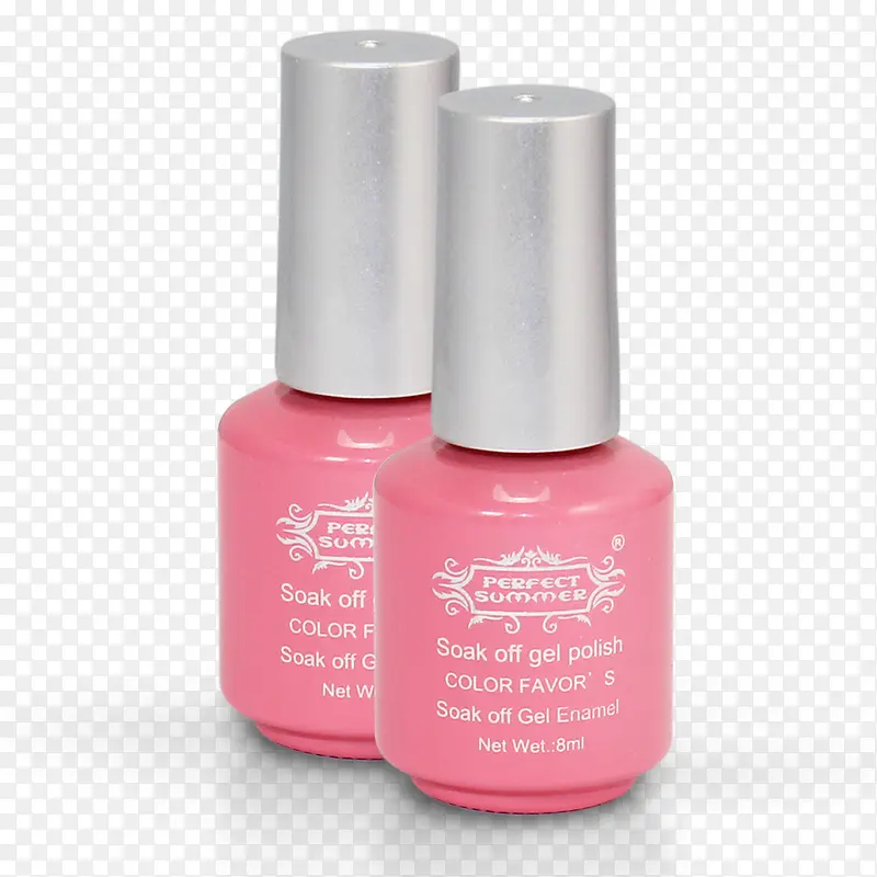 粉红色可爱指甲油瓶