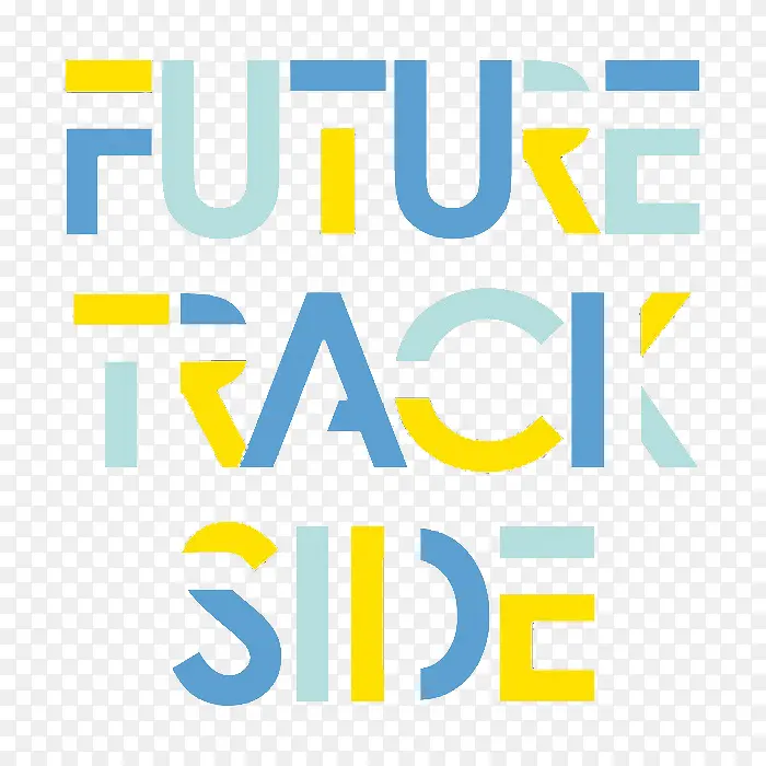 蓝黄FUTURE RACK SIDE 艺术字