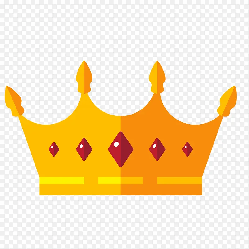 卡通黄色的扁平化皇冠设计