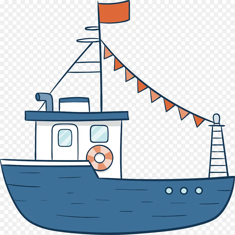 创意轮船插画设计