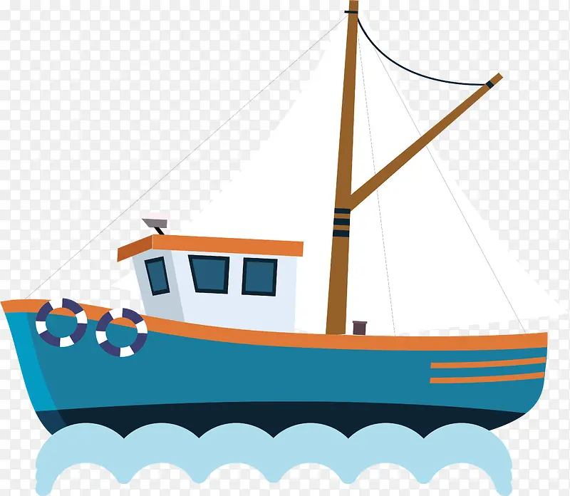 精美轮船插画设计