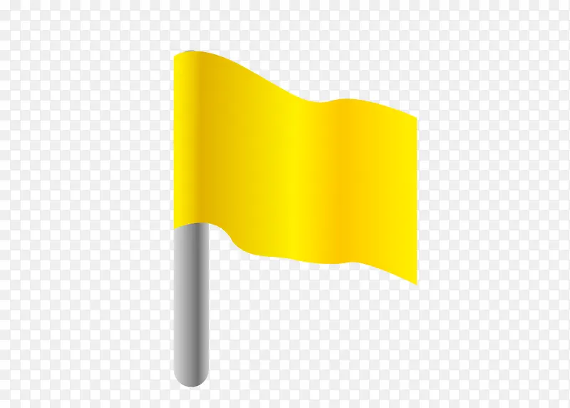 黄色矢量旗子