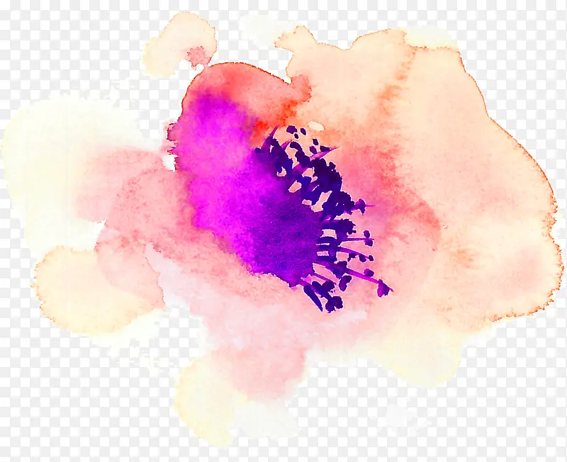 淡粉色水粉装饰花卉素材