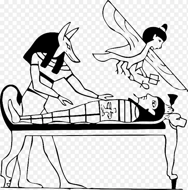 古埃及祭祀活动插画
