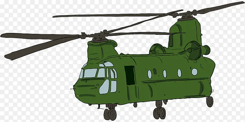绿色直升机