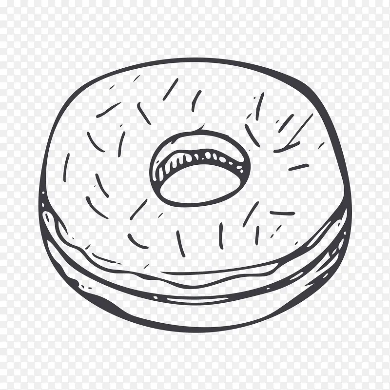 卡通手绘甜甜圈
