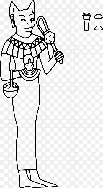 埃及古代神灵手绘