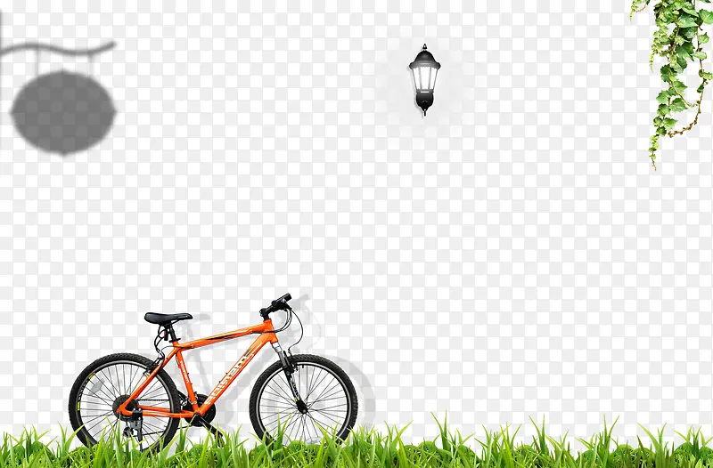 绿地上的自行车