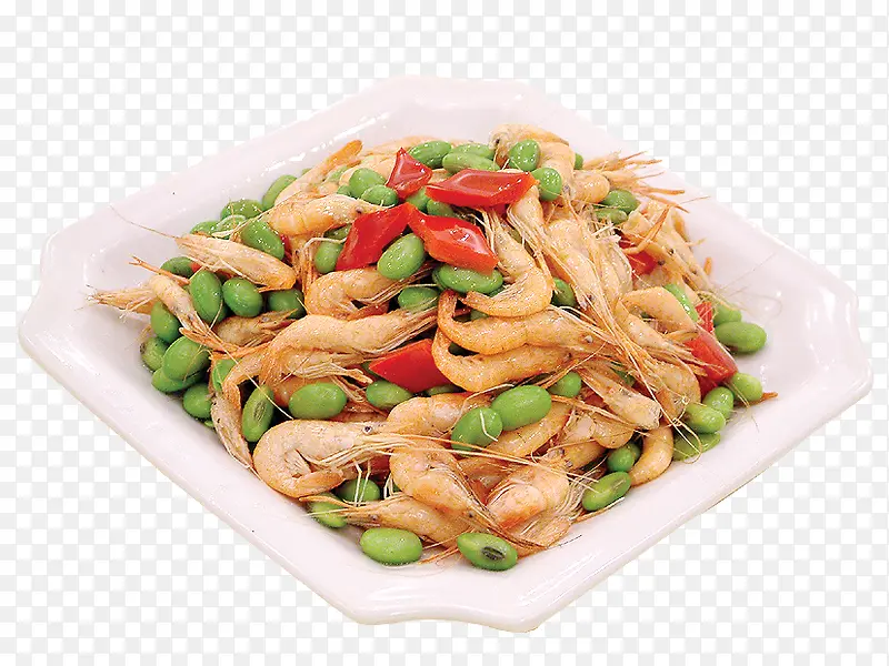 毛豆炒河虾