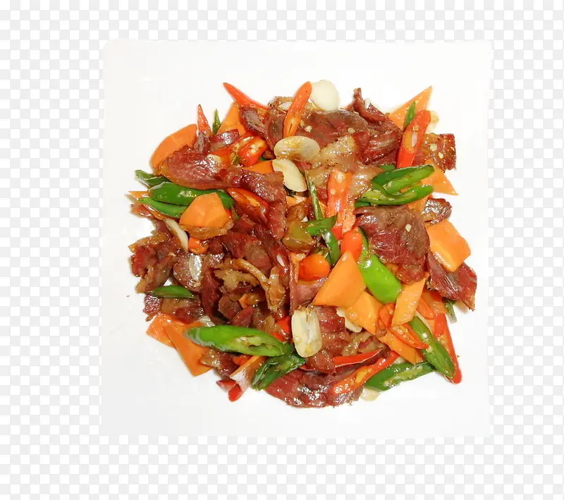 胡萝卜丁青椒炒肉