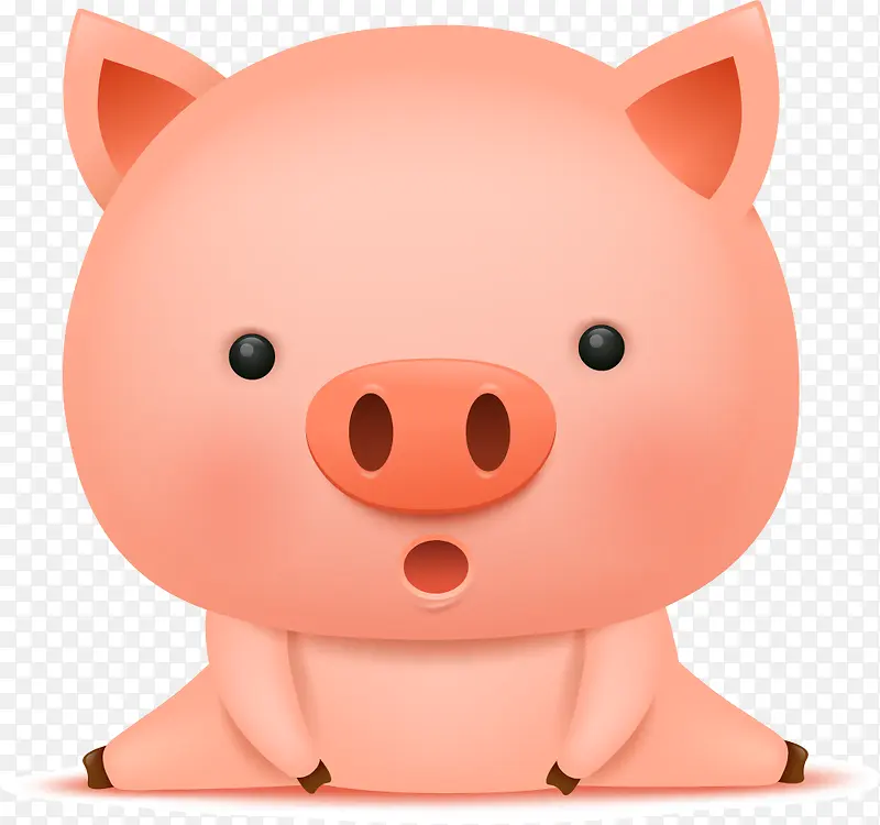 可爱劈叉小猪猪