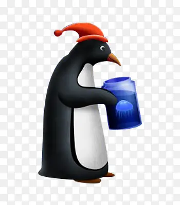 企鹅喝水