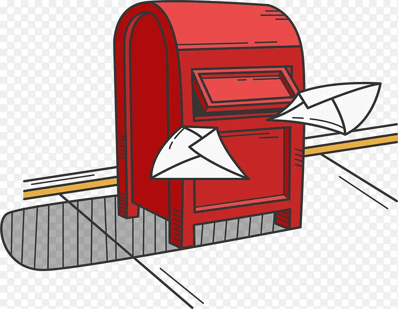 红色信箱邮筒