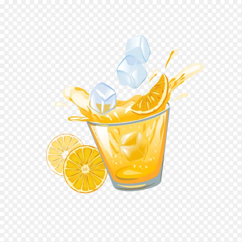 杯子里的橘子汁