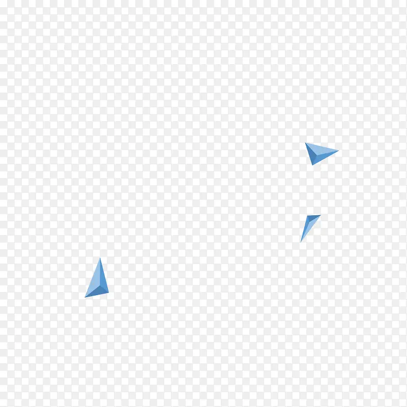 蓝色几何三角立方体漂浮