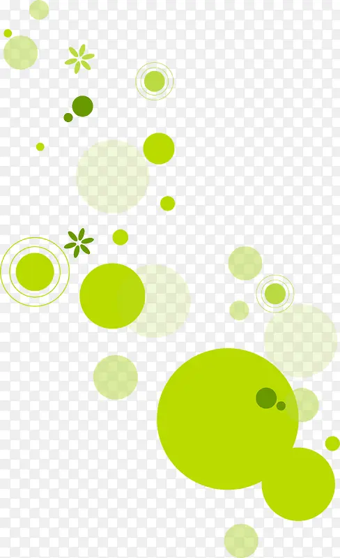 绿色圆点漂浮