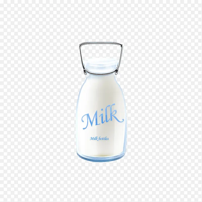卡通玻璃牛奶瓶