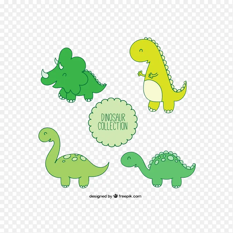 几种不同风格的恐龙
