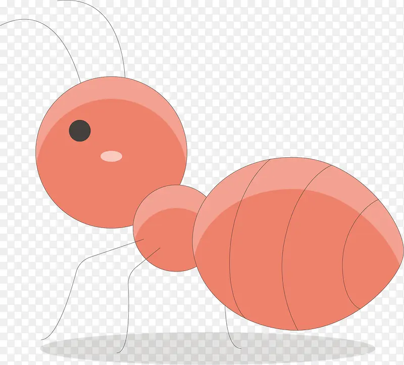 粉色蚂蚁卡通插画