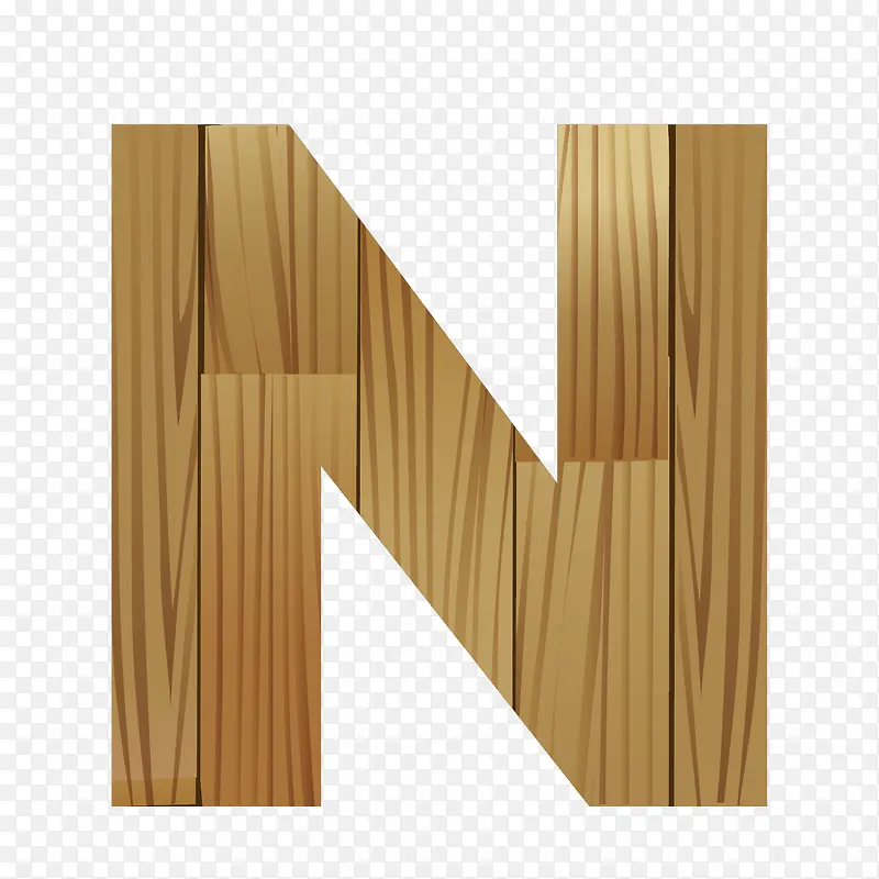 木纹英文字母N