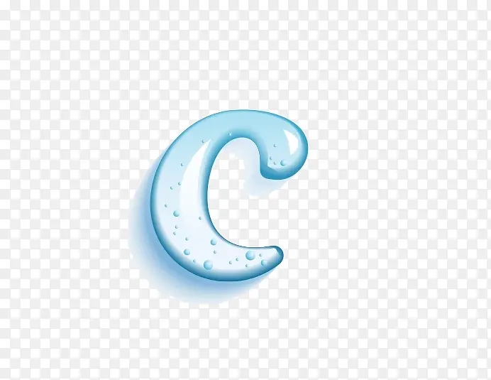 蓝色水滴C字母